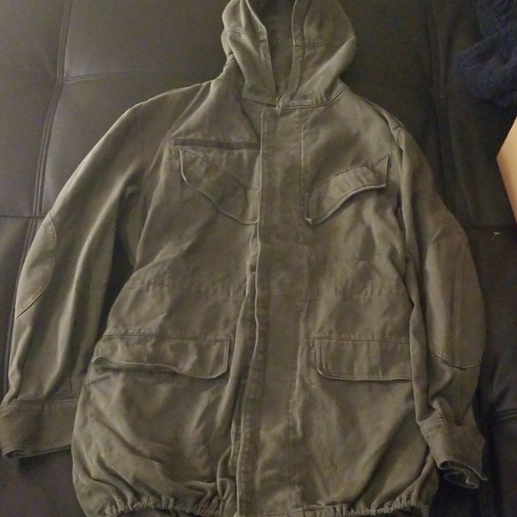 NWOT Seyntex Heavy Hooded Military Style Coat - Picture 2 of 5